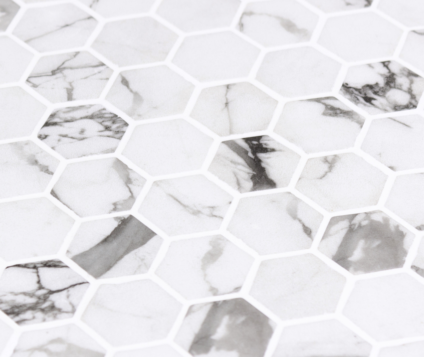 Heer Botsing herten hexagon antislip marmerlook mozaïek 2,7 x 3 cm op matje per m2 online  bestellen - TEGELinfo