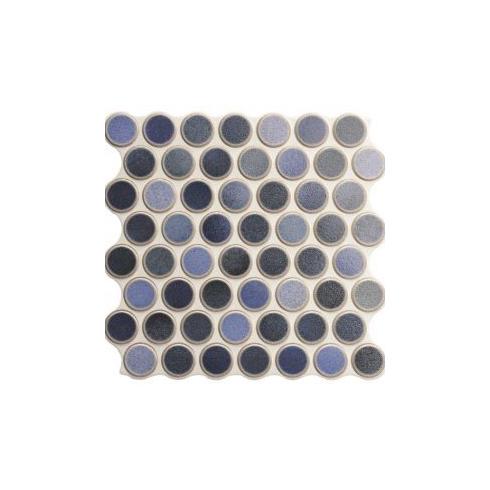     Penny keramische tegelrondjes blauwe mix glanzend 30,9 x 30,9 cm per 0,86 m2
