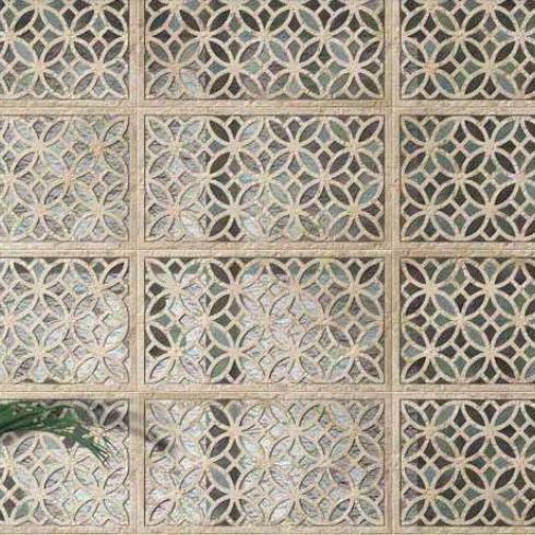     Alhambra zeegroene decor cottolook wandttegel 31 x 56 cm per 1,21 m2
