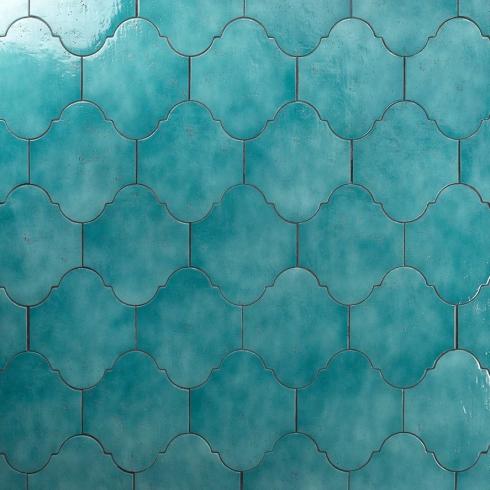     Lantaarntegel glanzend turquoise vloer-en wandtegel 26,5 x 20,5 cm per 0,98 m2
