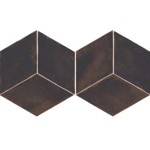     Ruit terra zwart bruin mat 14 x 24 cm per 0,46 m2
