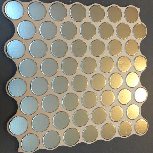     Penny keramische tegelrondjes metallic mat 30,9 x 30,9 cm per 0,86 m2
