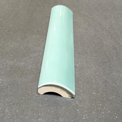     Pencil glossy green glanzend bullnose 1 afgewerkte kant 3 x 15 cm
