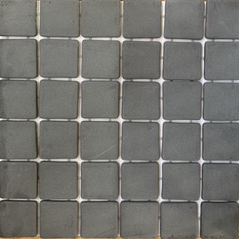     Grijs-antraciet mat antislip mozaïek voor wand en vloer 5 x 5 cm op matje per 1,5 m2
