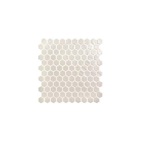     hexagon gebroken wit mat wand- & vloermozaïek 2,7 x 3 cm op matje per m2
