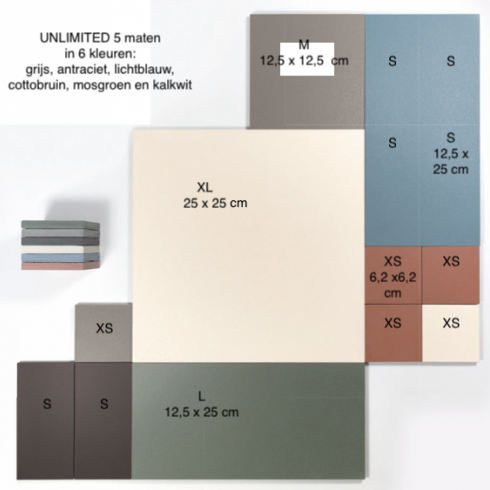     Unlimited XL chalk gebroken wit mat strakke vloertegel wandtegel 25 x 25 cm rtt per 1,26 m2
