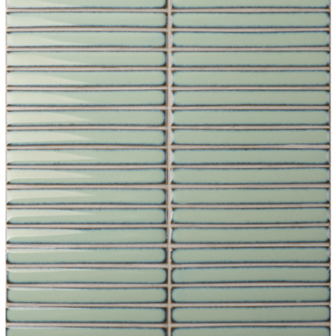     Stripesmatje mint lichtgroen glanzend gemêleerd mozaiek voor de wand 29,4 x 30,6 cm per m2
