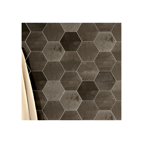     Grey taupe mood taupegrijze vintage gemêleerde hexagon wandtegel 15 x 17,3 cm per 0,86 m2
