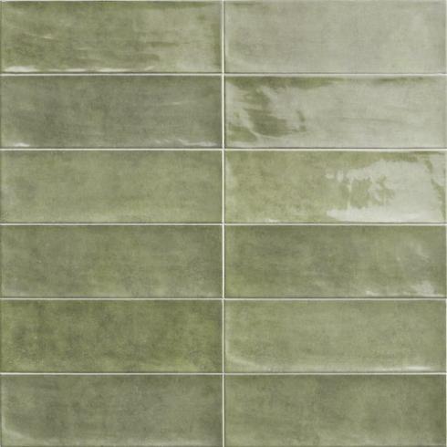     Terra glossy green groen 10 x 30 cm wandtegel per m2
