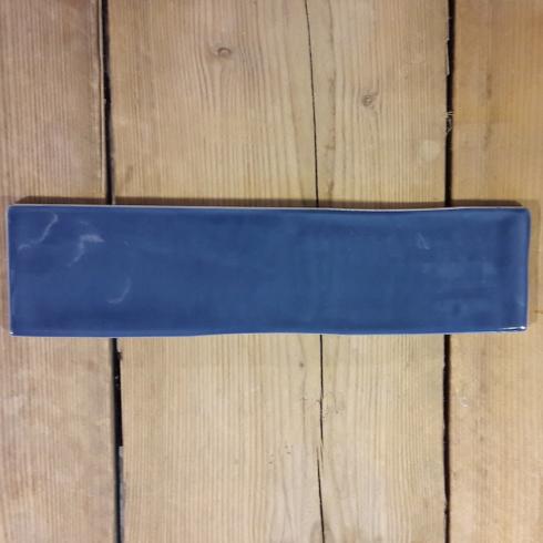 
    City marine blauwe visgraat tegel 7,5x30cm handgevormd

