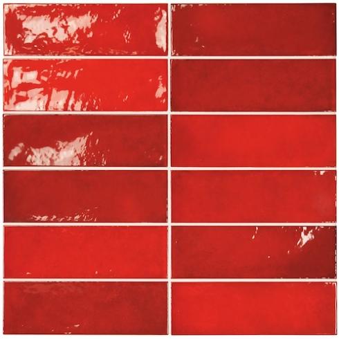     Aldeia ferrari rood 6,5 x 20 cm wandtegel per 0,5 m2
