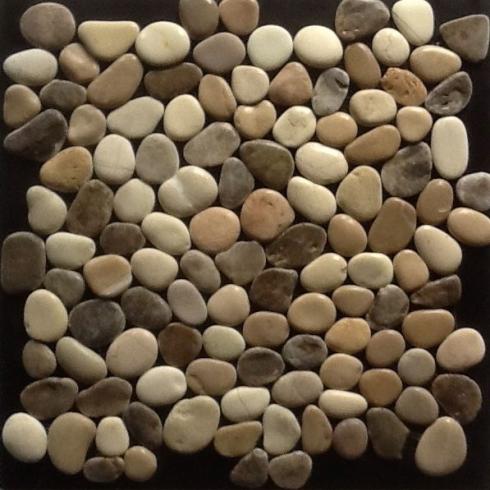     Beach Pebbles mix beige kiezelstenen op matje per m2
