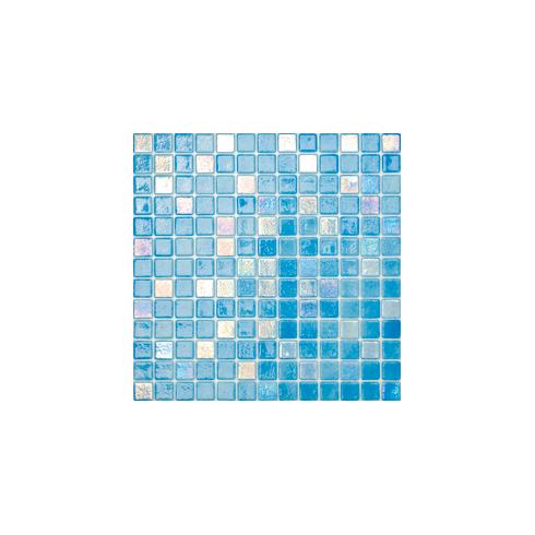     PS IRIS blauw Oria mozaiek mix lichtblauw parelmoer 2,5 x 2,5
