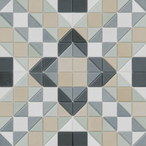     Victorian mosaic Fabienne mat mozaiek op tegel 28 x 28 cm per 0,78 m2
