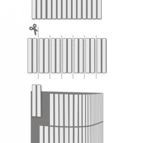     Small stripes ronde houtlook wandtegel 11 x 22,5 cm per 0,7 m2
