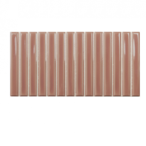     Small stripes vogue coral oranje glanzende wandtegel 12,5 x 25 cm per 0,438 m2
