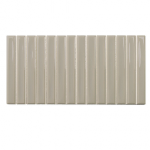     Small stripes vogue greige zandkleur glanzende wandtegel 12,5 x 25 cm per 0,438 m2
