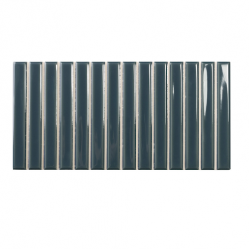     Small stripes vogue pauwblauw glanzende wandtegel 12,5 x 25 cm per 0,438 m2
