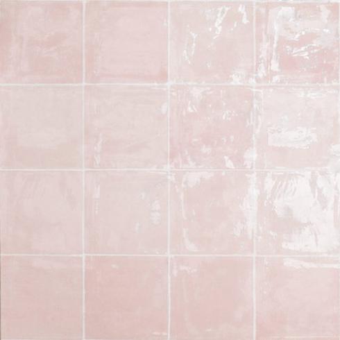     Crafted square soft rosa pink glanzende mix 13 x 13 cm per m2
