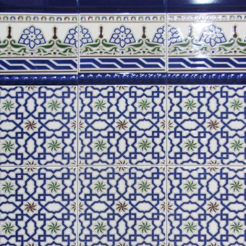     Andalusisch moorse wandtegel Malaga cenefa 15 x 20 cm per m2
