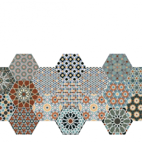 
    Hexagon Zuid mediterrane mix wand- en vloertegel 28,5 x 33 cm


