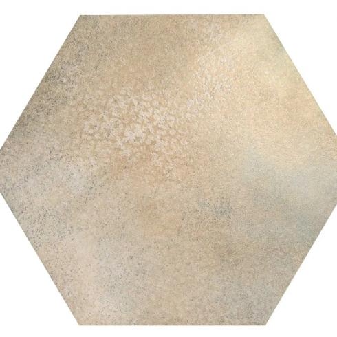     Hexagon XXL deco groen-bruin wand- en vloertegel 48,5 x 56 cm per 1,2 m2
