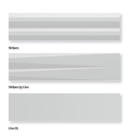     Liso XL to stripes white wit glanzend wandtegel 7,5 x 30 cm per 0,4 m2
