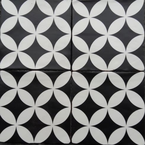     Circle of life 13 zwart wit wand- & vloertegel 13 x 13 cm per 0,5 m2
