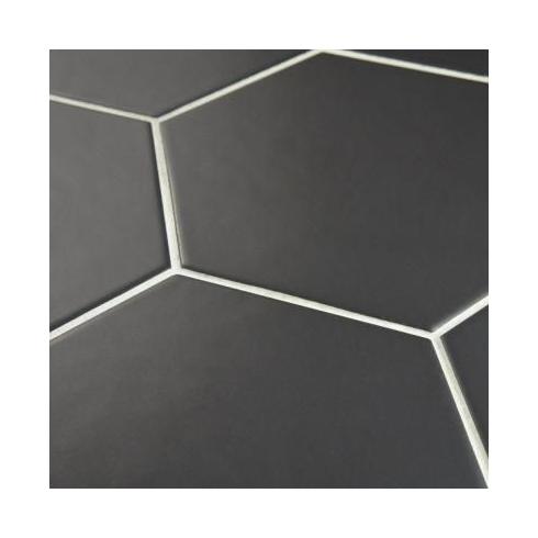     Hexagonaal mat zwart wand- en vloertegel 17,5 x 20 cm
