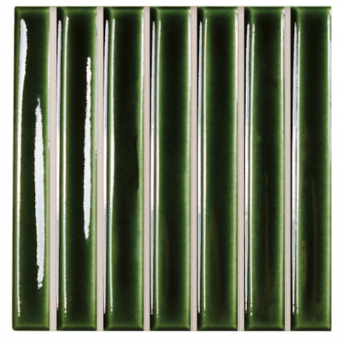     Small stripes victorian green glanzende wandtegel 11,6 x 11,6 cm per 0,4 m2
