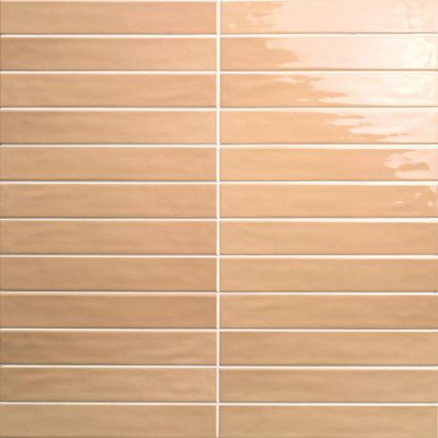     Small tile Neonova wandtegel 5x30cm glanzend in zandoranje per 0,51m2
