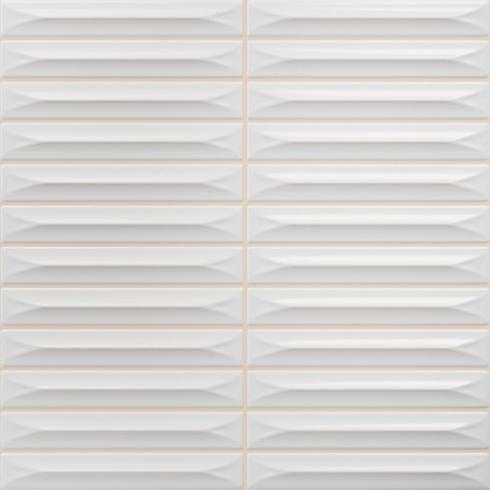     Small stripes Arcade wit glanzend stripes wandtegel 20 x 20 cm  per m2
