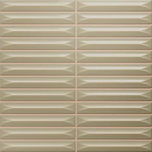     Small stripes Arcade olijfgroene glanzend stripes wandtegel 20 x 20 cm  per m2
