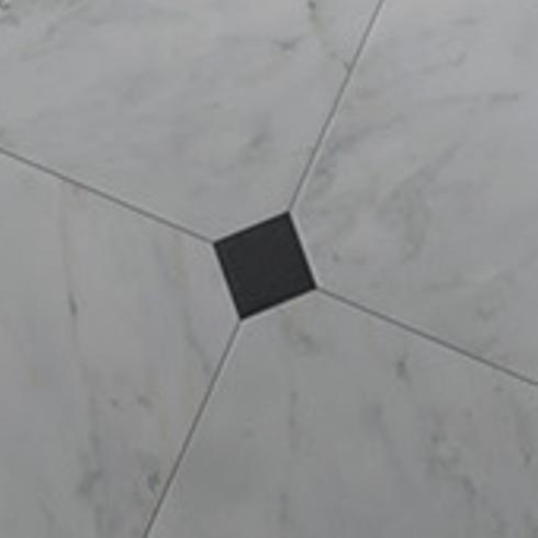     Passtukje zwart marmerlook 4,6x4,6cm voor octagonale achthoekige vloertegel per stuk
