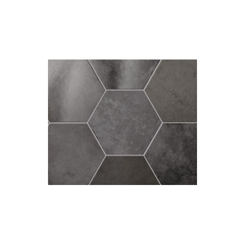     Hexagonaal London mat zwart antraciet wand- en vloertegel 17,5 x 20 cm per 0,7 m2
