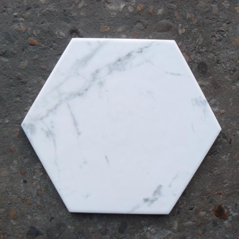     Hexagon wit mat marmerlook wand- en vloertegel 17,5 x 20 cm
