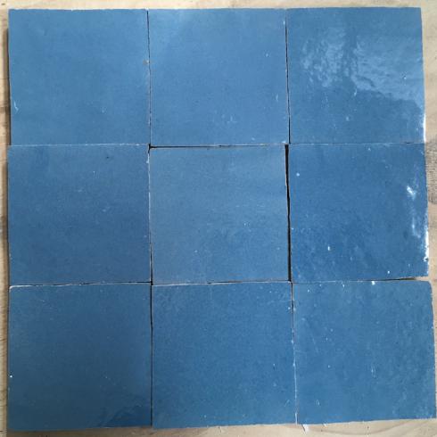     Zelliges Qarmida zeeblauw petrol 33 gemêleerd 10 x 10 cm per 0,5 m2
