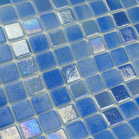     PS IRIS blauw Urumea mozaiek mix blauw parelmoer 2,5 x 2,5 cm

