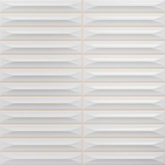 Small stripes Arcade wit glanzend stripes wandtegel 20 x 20 cm  per m2