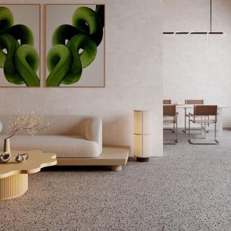     Terrazzo granitolook wand- en vloertegel taupe tint 60x60cm
